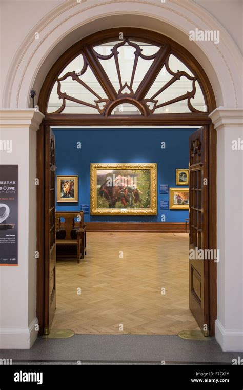 Entrance To Paintings Artwork Gallery Hall At Bristol Museum And Art