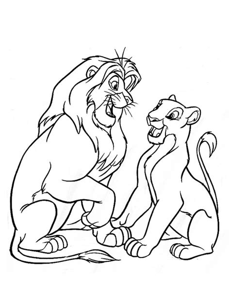 Simba And Nala Coloring Page