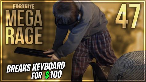Dellor Fortnite Mega Rage Breaks Keyboard For 100 Donation Ep47