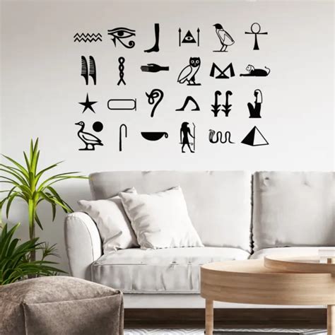 Vinyl Wall Decal Ancient Egypt Symbols Egyptian Hieroglyphs Stickers