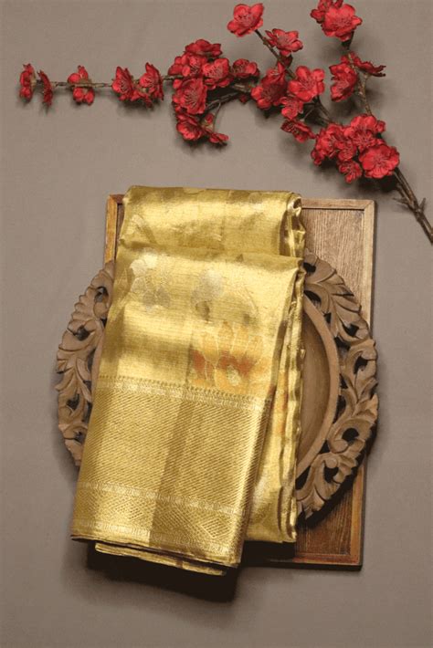 Nirmal Creations Best And Pure Gold Kanjivaram Silk Saree With Blouse