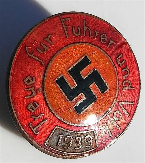 Ww2 German Nazi Emanel Nsdap Partisan Pin Rare Variation Maker Marked