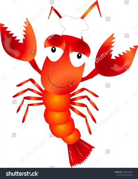 Vector Illustration Cute Lobster Cartoon Character Stock Vector