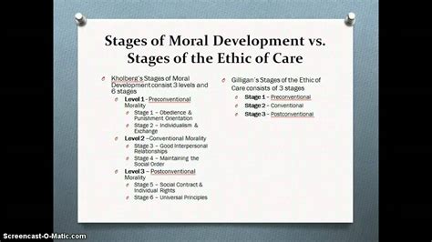 Kohlberg Gilligan And Moral Development Youtube