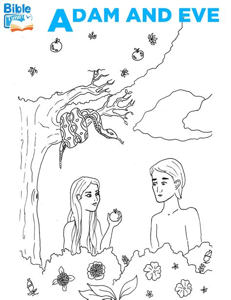 Adam And Eve Bible Coloring Pages Printable Coloring Pages