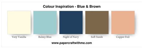 Blue And Brown Colour Scheme Papercraft With Me Brown Color Schemes