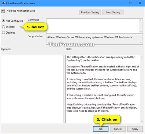 Add Or Remove Notification Area On Taskbar In Windows 10 Tutorials