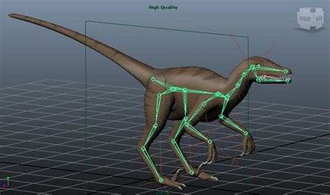 3d Velociraptor Rig Skeleton