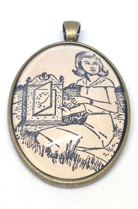 nancy drew the secret of the old clock pendant necklace etsy old clocks old things nancy drew