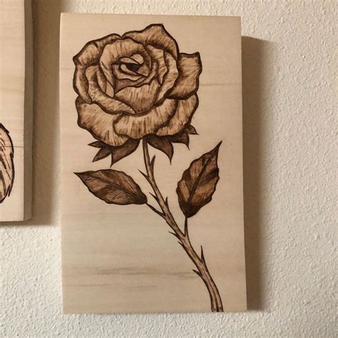 khoobsurat pyrography on instagram “rose 🌹 swipe right to see the 3 piece set should i add