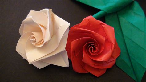 Simple Origami Rose Origami Rose Simple Pretty Ikuzo Paper Craft