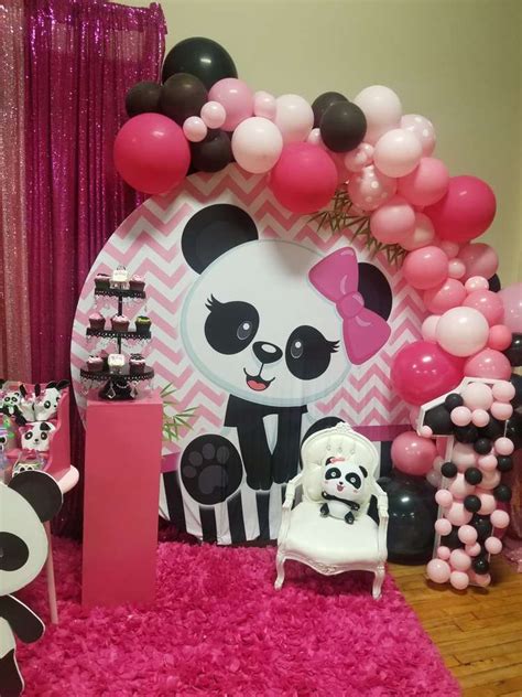 Pink Bow Panda Birthday Party Ideas Photo 1 Of 11 Panda Birthday