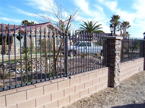 Wrought Iron Fence On Top Of Block Wall : Rickyhil Outdoor Ideas