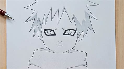 How To Draw Gaara From Naruto Kid Gaara Easy Step By Step Tutorial