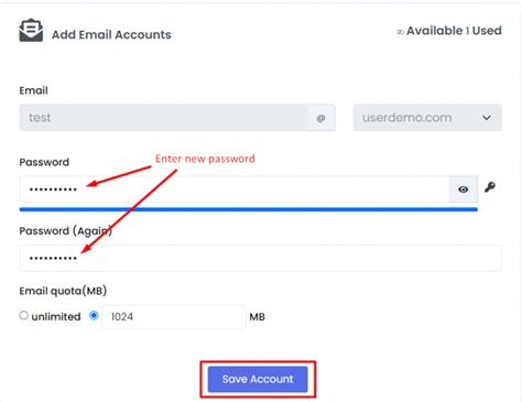 How To Edit An Email Account And Change Its Password In Webuzo