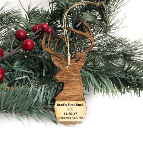 Personalized First Buck Ornament, Hunting Ornament, 1st Buck Ornament, Personalized Deer ...