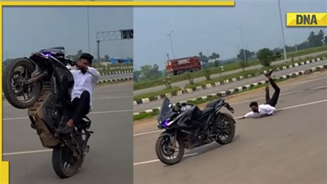 Man Tries To Perform Dangerous Bike Stunt Viral Video Shows What