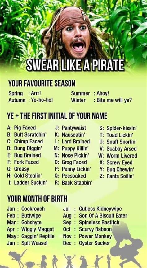 Pin By Beth Simone On Pirates And Ships Funny Name Generator Funny