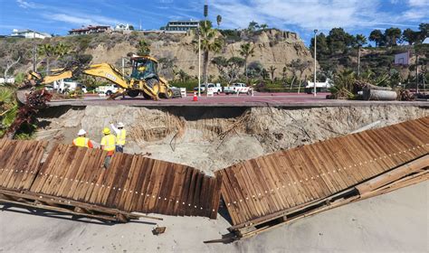 Workers Place 1000 Tons Of Rocks Along Capo Beach To Protect Area As