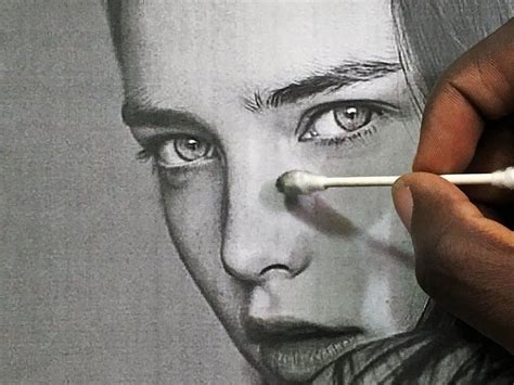 Drawing Pencil Portraits How To Blendshade Realistic Skin No