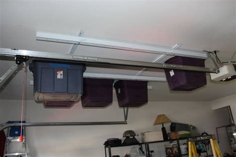 Rack N Rail Overhead Garage Tote Storage System Complete Set