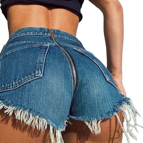 2018 Back Zipper Ripped Jeans For Woman Rendering Summer Jean High