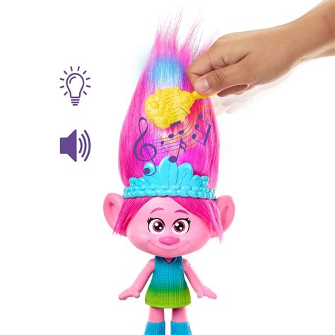 buy dreamworks trolls band together rainbow hairtunes queen poppy doll and crown accessory with