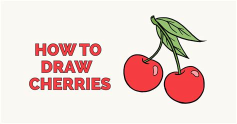 How To Draw Cherries Really Easy Drawing Tutorial