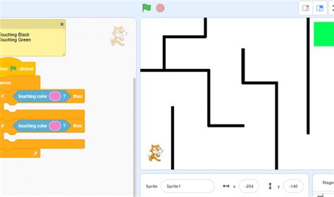 Scratch Beginner Maze → Step 3 Selecting Colors Brainstorm Stem