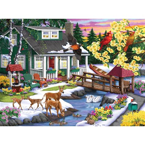 a place in the woods 1000 piece jigsaw puzzle bits and pieces