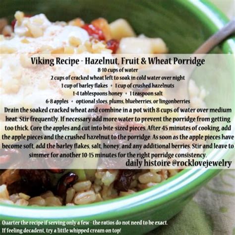 Hearty Porridge Viking Food Medieval Recipes Scandinavian Food