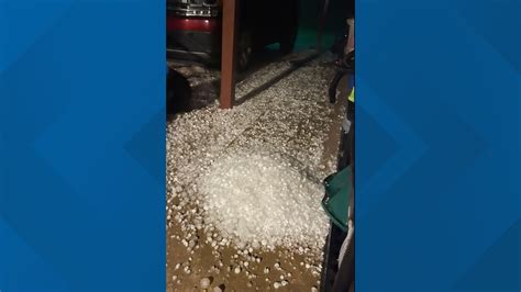 Large Amounts Of Hail Fall In Parts Of North Texas