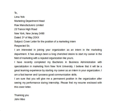 Sample letters sample internal business extension email sample letter asking teacher for extension to open your letter you might state, i am john smith a student in your hist 456 mwf morning. FREE 12+ Sample Internship Cover Letter Templates in PDF ...