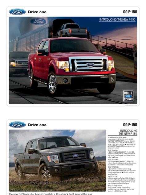 2009 Ford F150 Brochure From Miller Ford Ford F Series Fuel Economy
