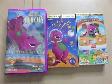 BARNEY S VHS Tapes Super Singing Circus In Outer Space Adventure Bus PicClick