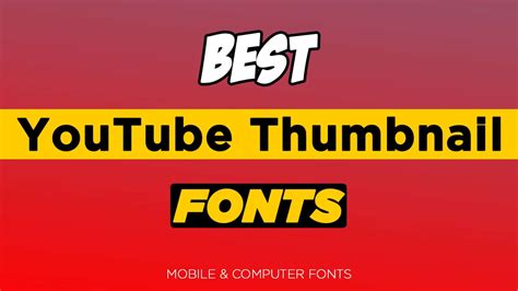 Best Fonts For YouTube Channel Thumbnails Design Zaman Edit