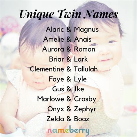 Twin Names The Ultimate Guide Twin Names Unique Twin Names Names