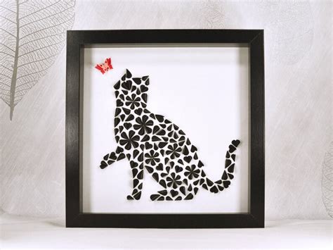 Framed Cat Picture Cat Wall Art Wall Decor Cat Lover Cat Etsy