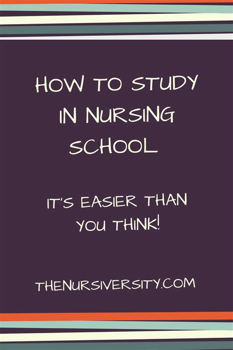 How To Study In Nursing School Artofit