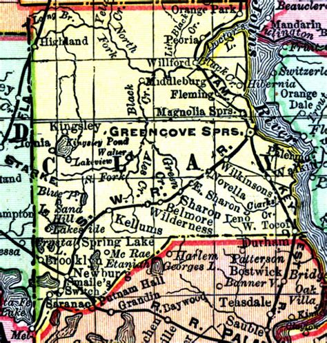 Clay County 1898 Ad Clay County Florida County