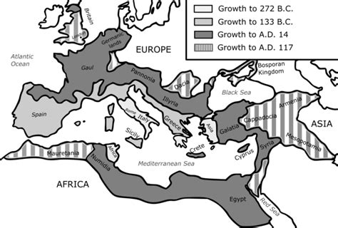 Growth Of The Roman Empire Map By Teach Simple