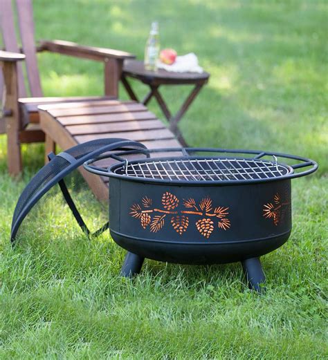 Pine Cone Wood Burning Fire Pit Wood Burning Fires Steel Fire Pit