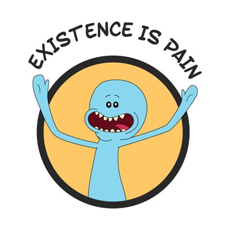 Mr Meeseeks Existence Is Pain Orange Rick And Morty Pillow