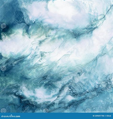 Blue Turquoise Marble Resin Art Background Stock Photo Image Of