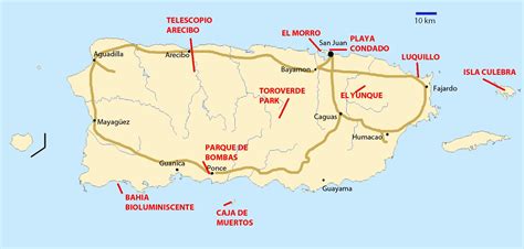 Mapa De Puerto Rico Con Playas