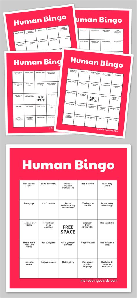 Human Bingo Virtual Bingo Cards Bingo Cards Bingo Cards Printable