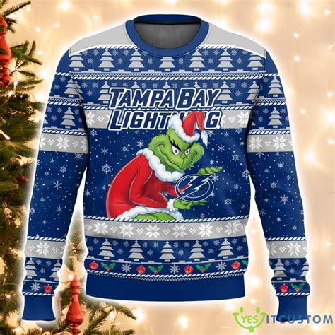 NHL Tampa Bay Lightning Grinch Ugly Sweater Christmas Sweater For Men