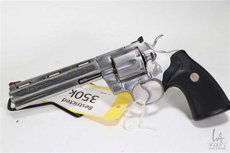 Restricted Handgun Colt Model Python Silver Snake Limit 357 Mag Six