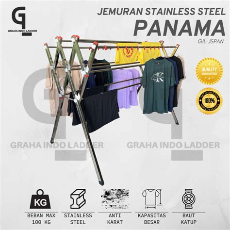 Gil Jemuran Stainless Steel Lipat Jumbo Tipe Panama Cm Palang