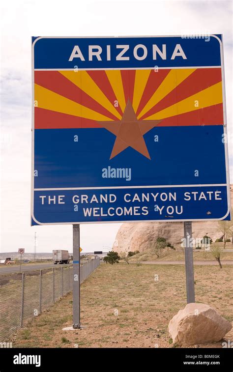 Welcome Arizona State Sign Arizona Hi Res Stock Photography And Images
